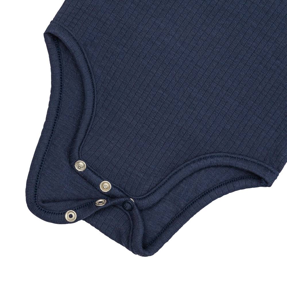Lässig Baby Body Langarm - gerippt, Blau Super Sparpreis