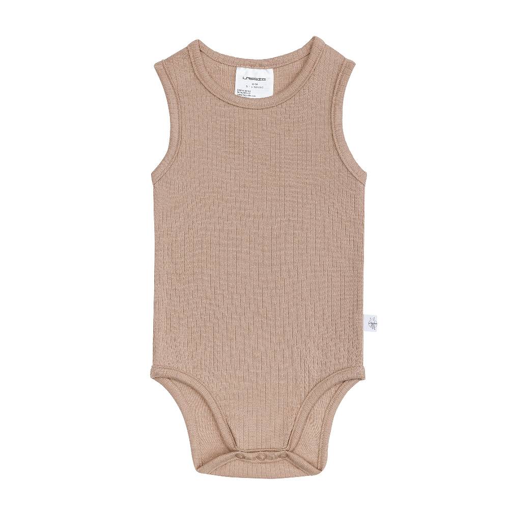 Lässig Baby Body - Ärmellos gerippt, Hellbraun