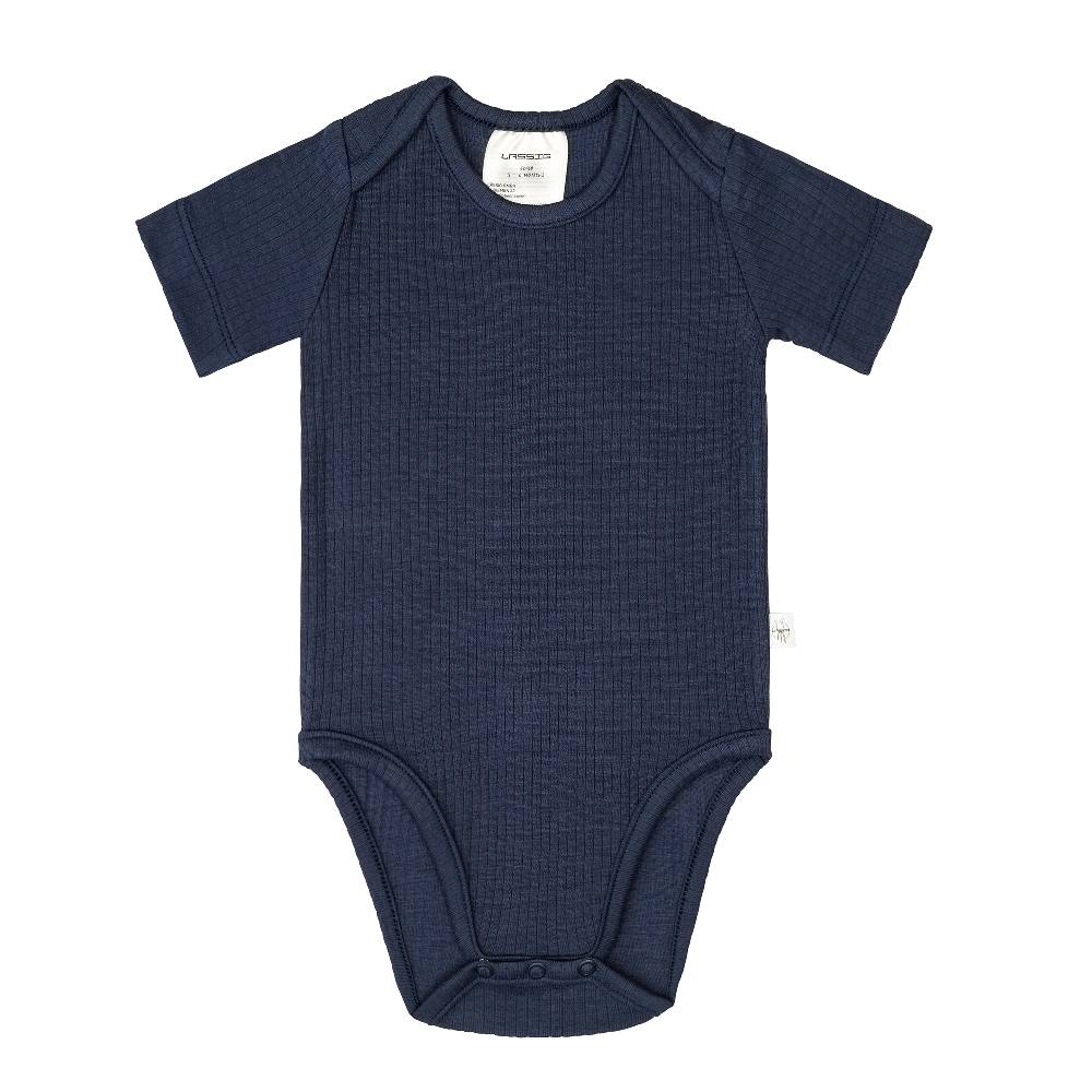 Lässig Baby Body Kurzarm - gerippt, Blau JETZT KAUFEN