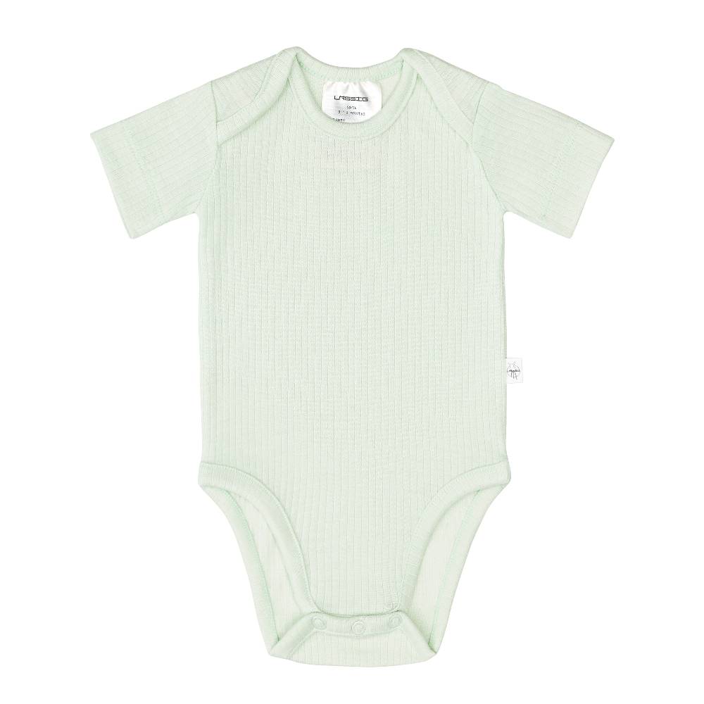 Lässig Baby Body Kurzarm - gerippt, Mint