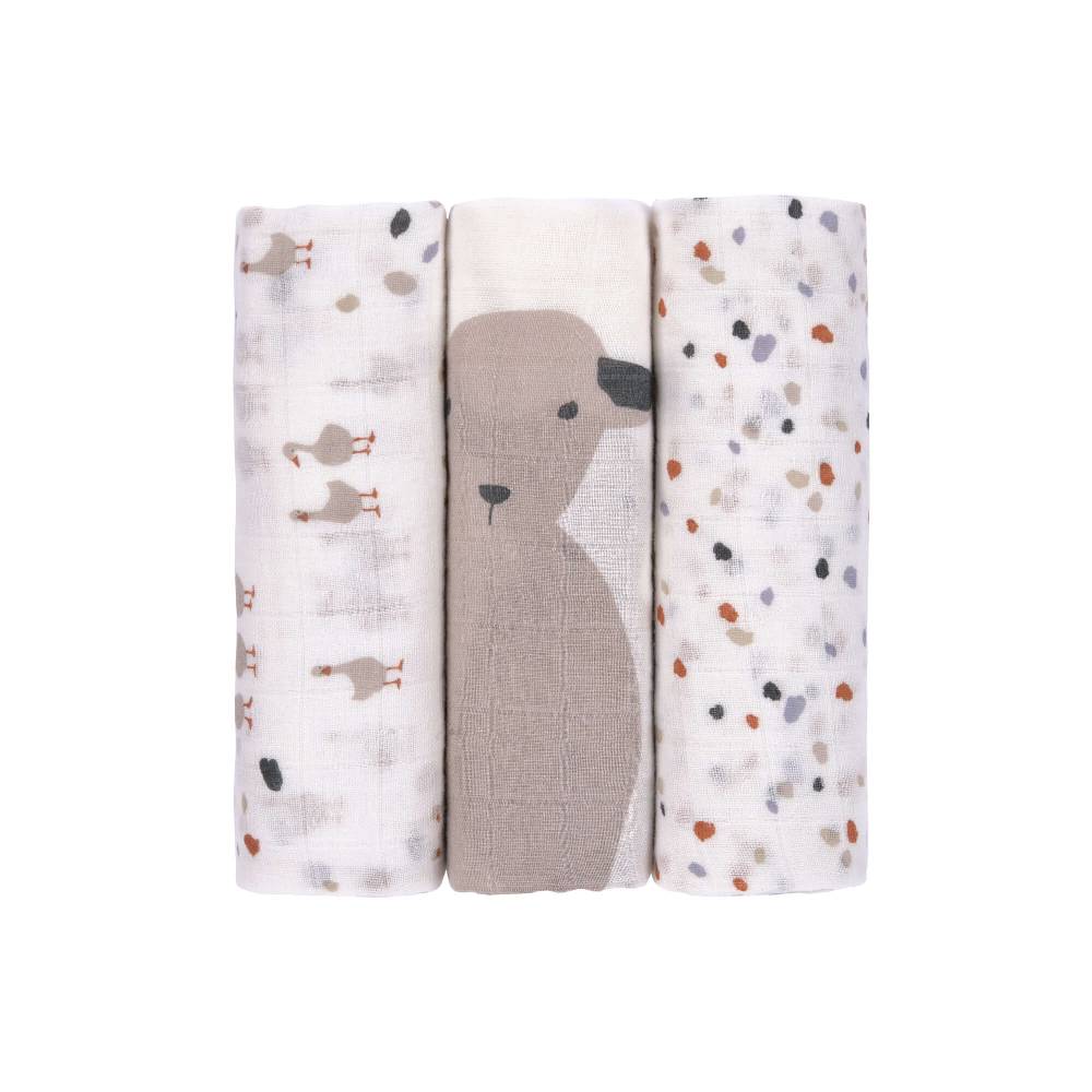 Lässig Mulltücher (3 Stk) - Heavenly Soft Swaddle L, Tiny Farmer Speckles Discount Store für neue Produkte