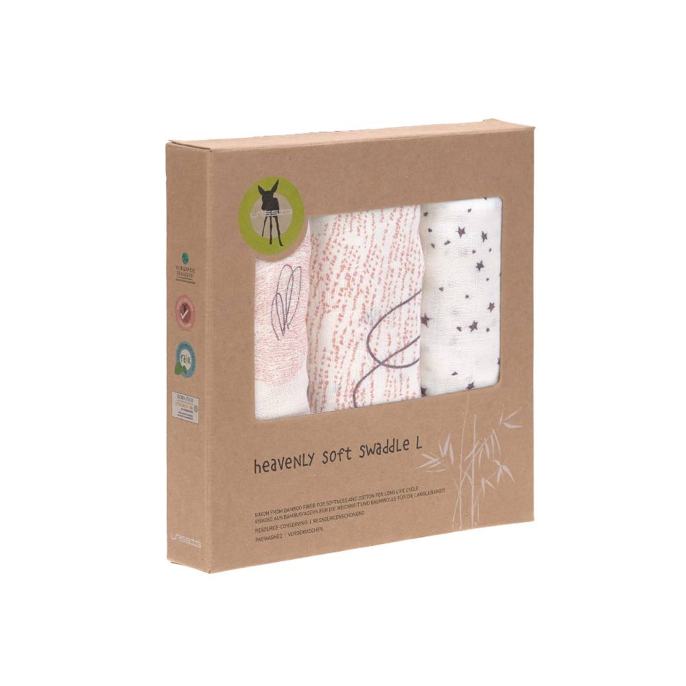 Lässig Mulltücher (3 Stk) - Heavenly Soft Swaddle L, Little Water Swan Nur noch ein Tag übrig