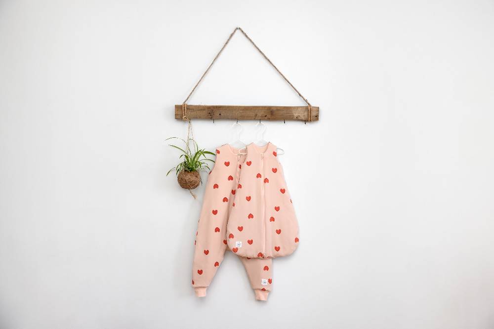 Lässig Babyschlafsack 2,5 TOG - Herz, Rosa Clearance-Verkauf