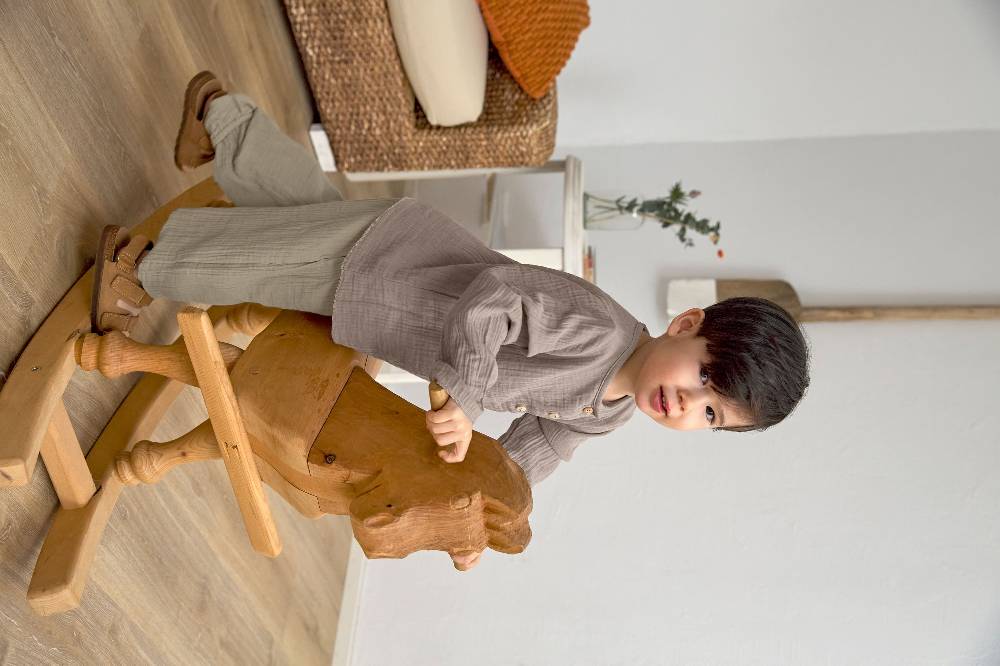 Lässig Baby Langarmshirt - Bio Baumwolle, Taupe, Grau Kostenloser Versand international