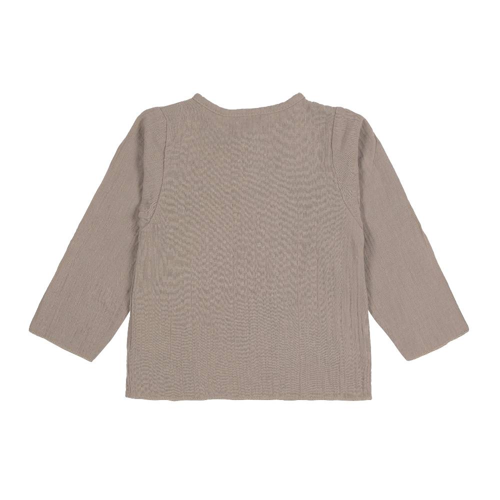 Lässig Baby Langarmshirt - Bio Baumwolle, Taupe, Grau Kostenloser Versand international
