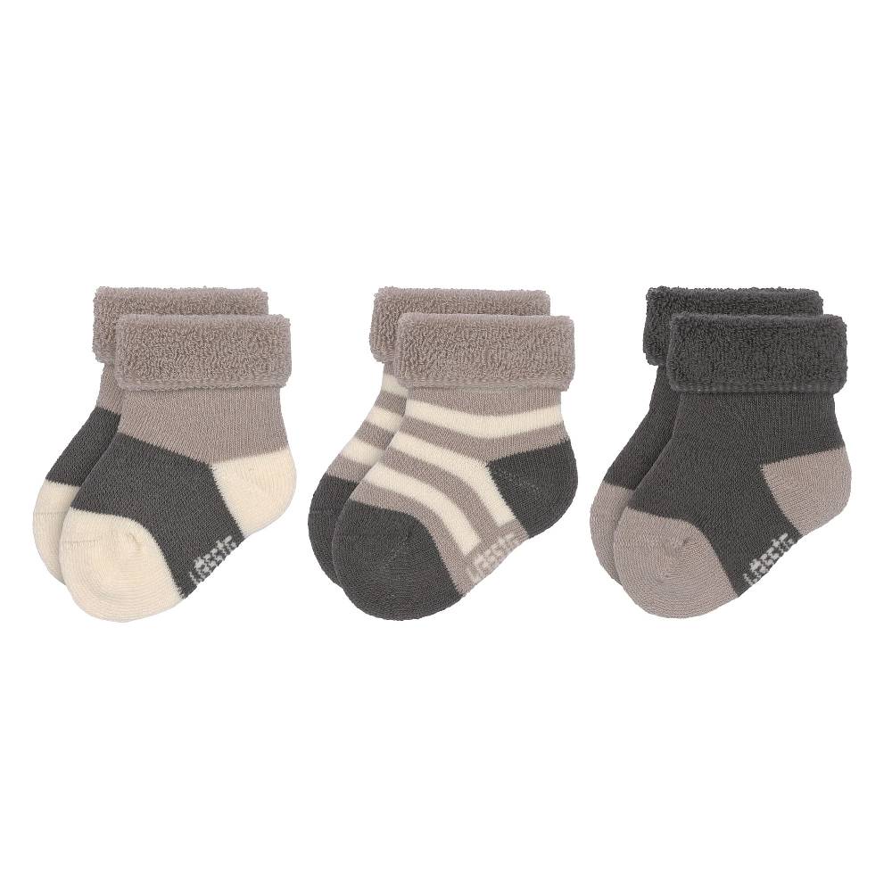 Lässig Frottee Socken Kinder (3er Set), Anthrazit Taupe