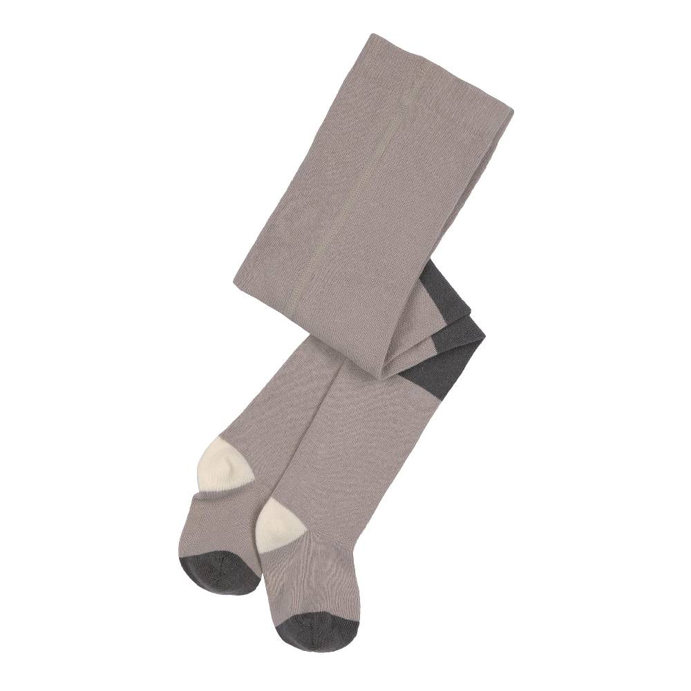 Lässig Strumpfhose GOTS - Tights, Block Streifen Taupe Anthrazit