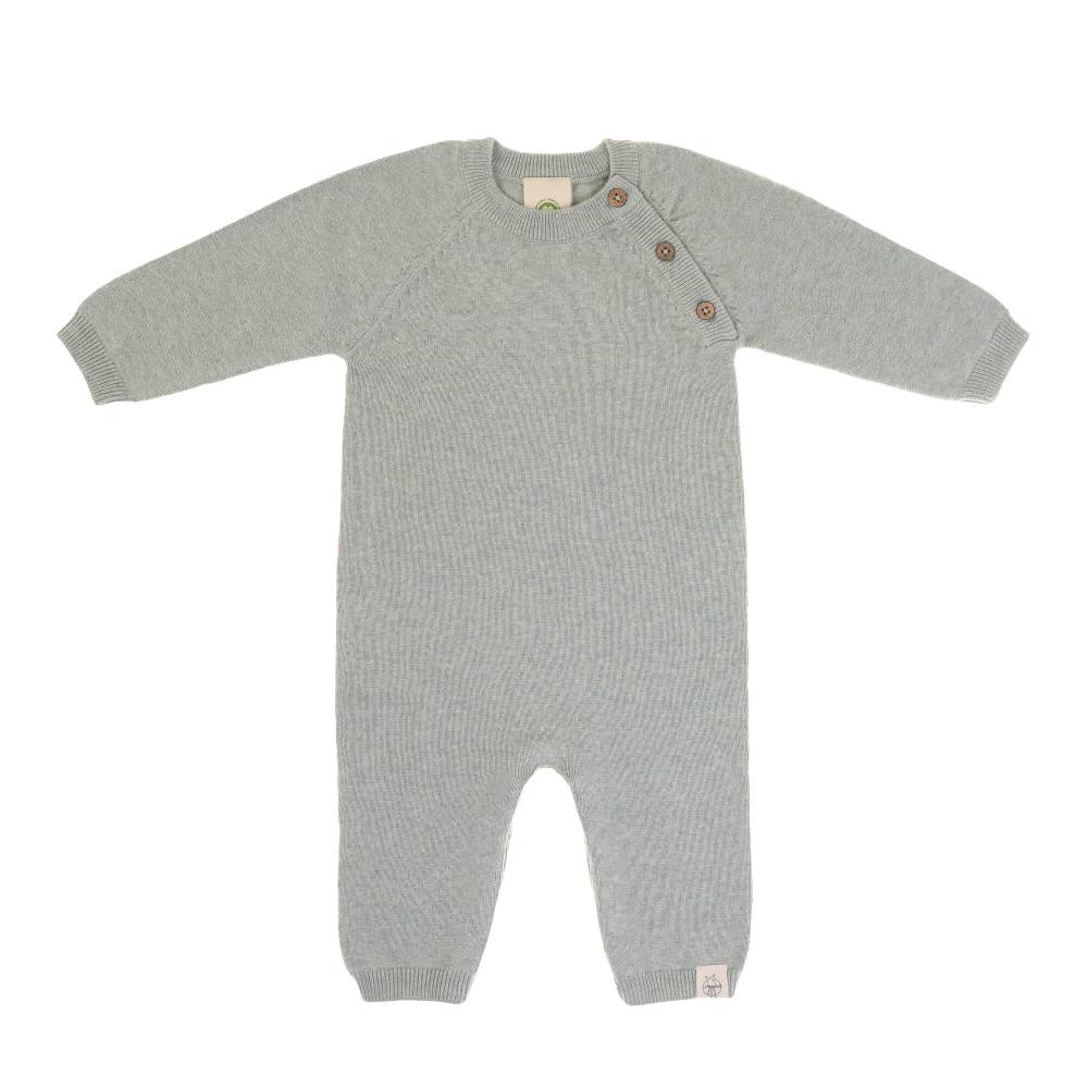 Lässig Baby Strampler - gestrickter Overall, Salbei