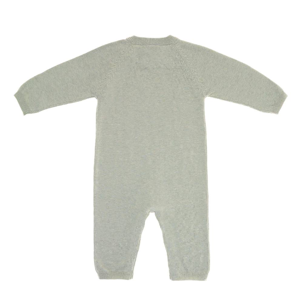 Lässig Baby Strampler - gestrickter Overall, Salbei 50% Rabatt für begrenzte Zeit