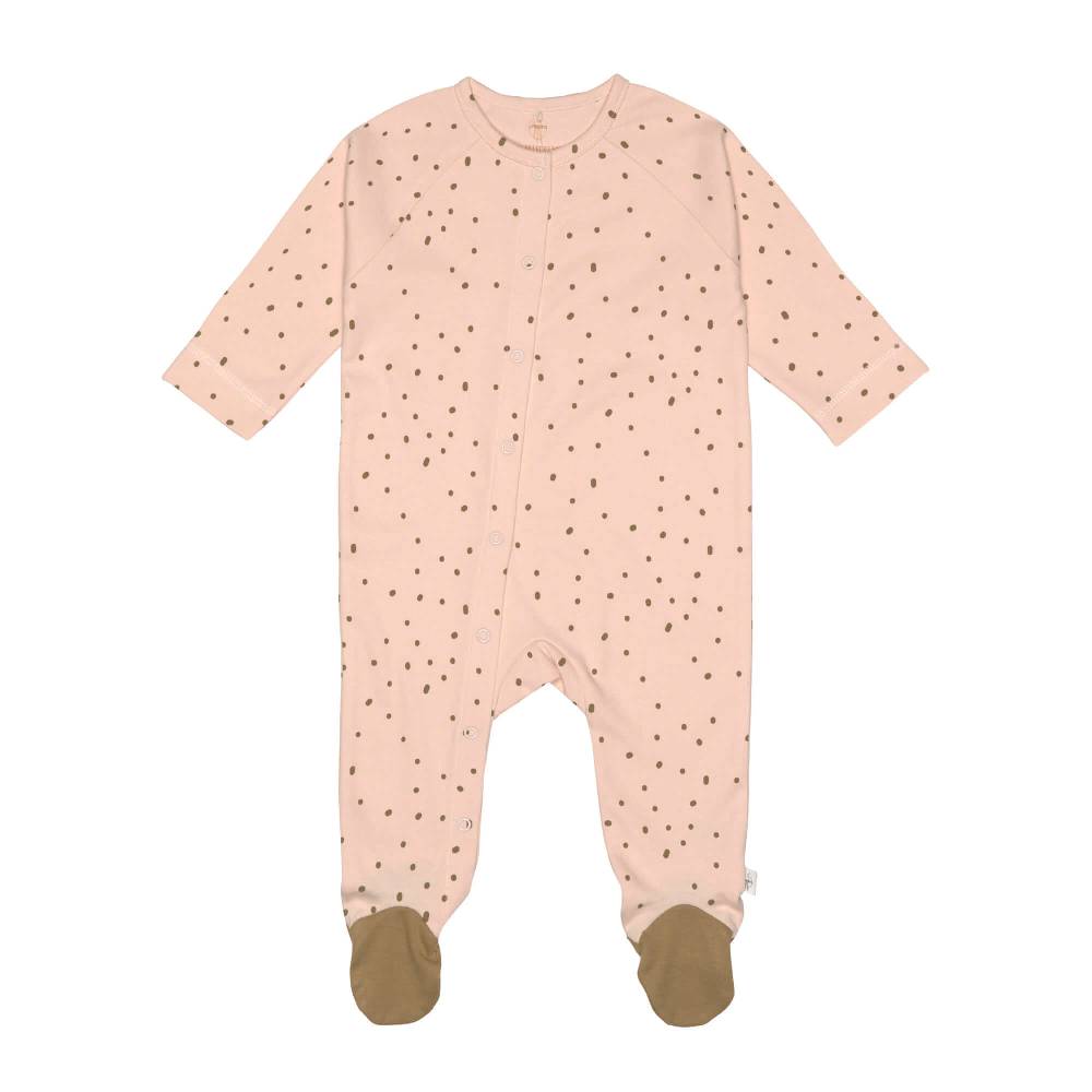 Lässig Baby Schlafanzug mit Füßen - Bio Baumwolle, Rosa