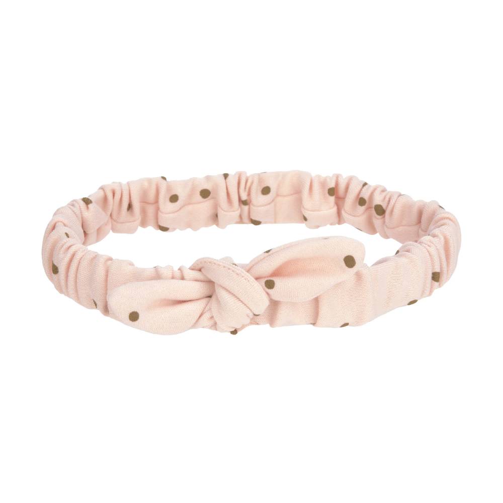 Lässig Baby Stirnband - Bio Baumwolle, Punkte, Rosa