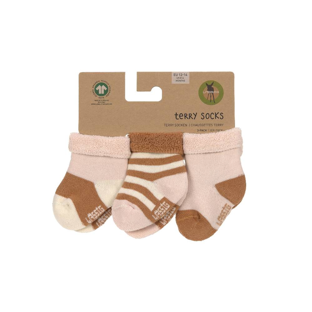 Lässig Frottee Socken Kinder (3er Set), Rosa Karamell Verkauf