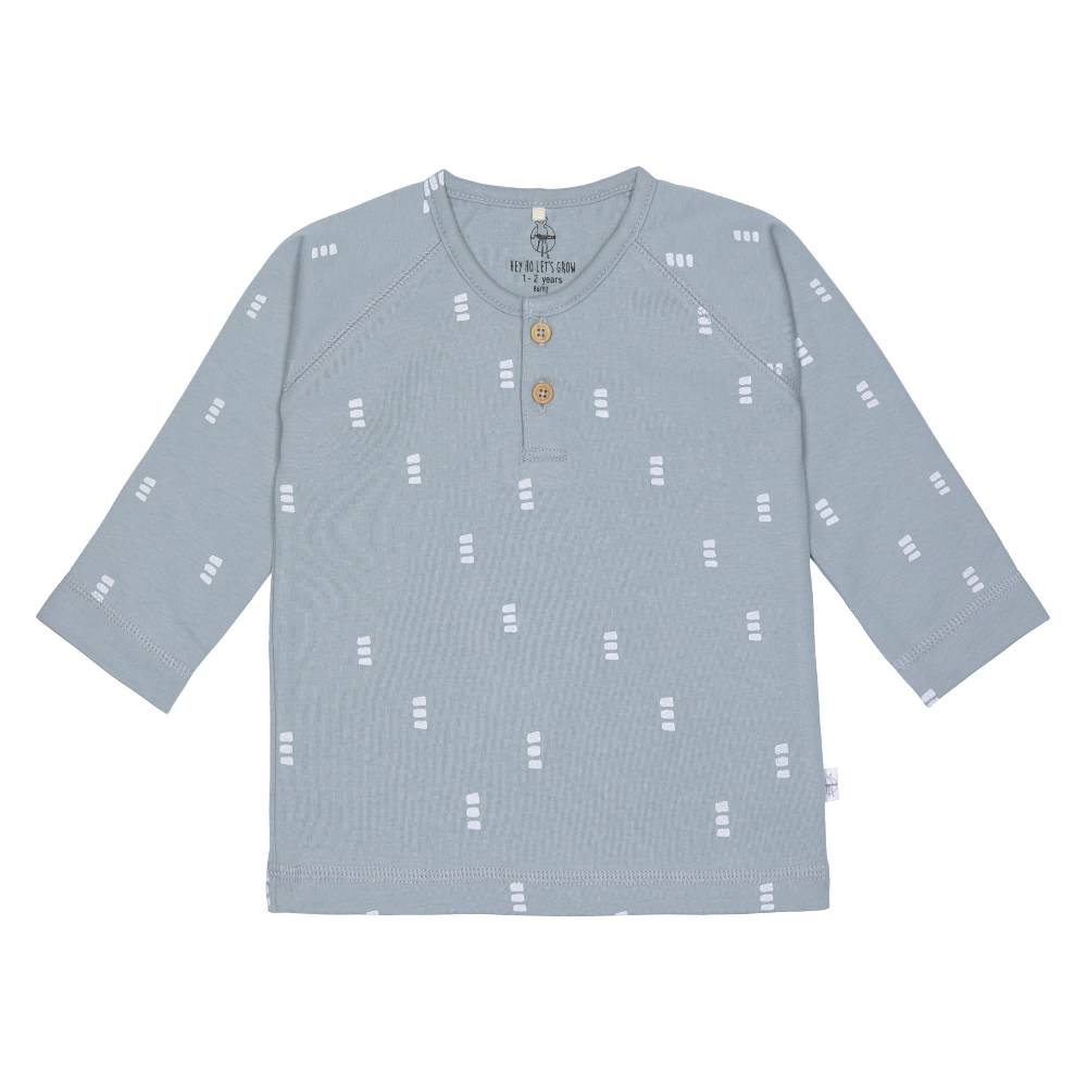 Lässig Baby Langarmshirts - Bio Baumwolle, Blocks, Hellblau
