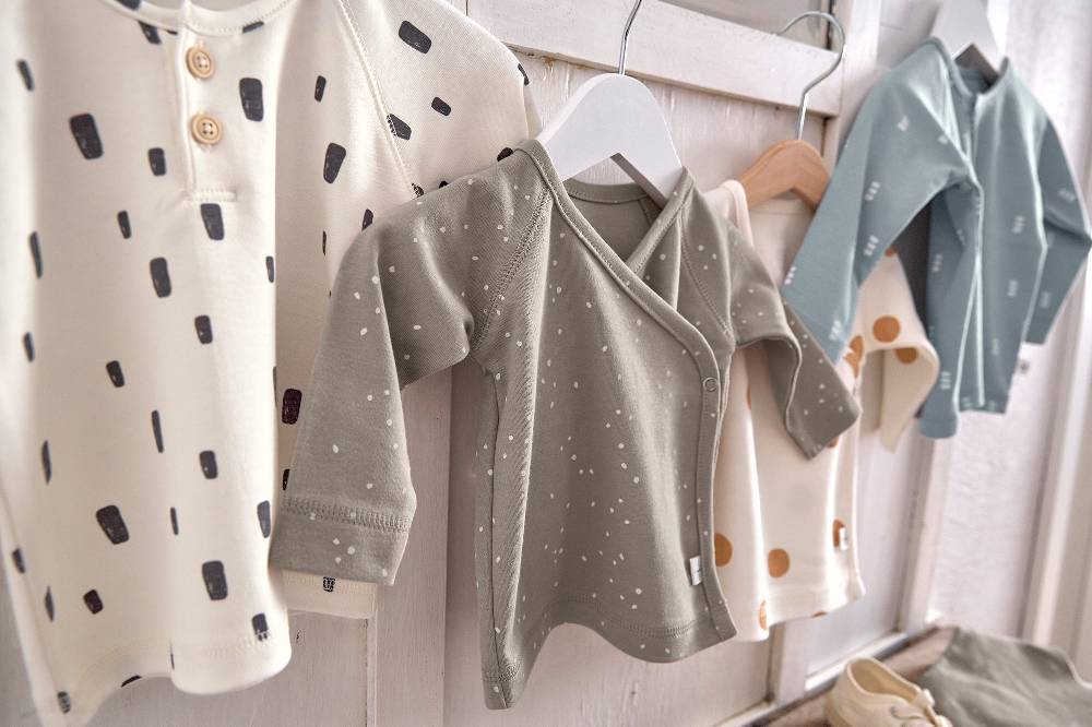 Lässig Baby Langarmshirts - Bio Baumwolle, Blocks, Hellblau Angebote