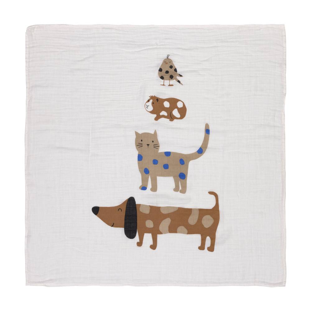 Lässig Mulltücher 3er Set 80 x 80 cm - Little Mateys, Royal Blau Hotsell