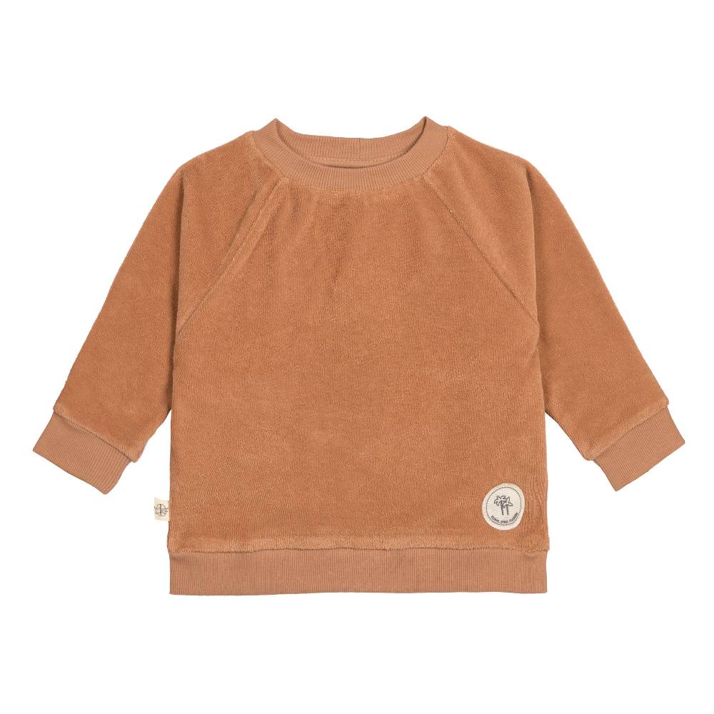 Lässig Frottee Sweater Kinder, Karamell