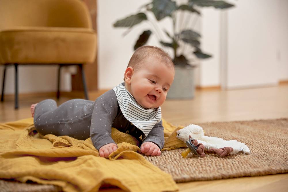 Lässig Baby Schlafanzug - Bio Baumwolle, Spots, Anthrazit Schlussverkauf