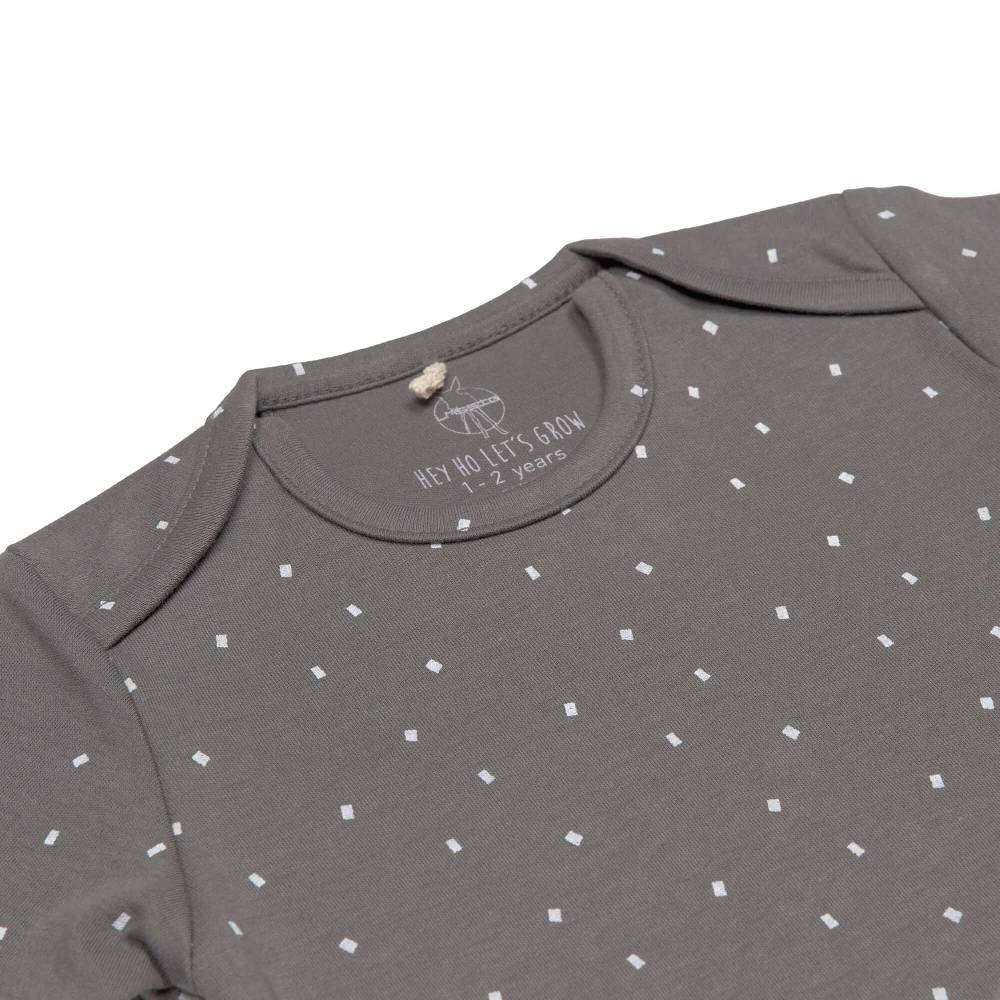 Lässig Baby Body langarm - Bio Baumwolle, Punkte, Anthrazit Fabrik Onlineshop