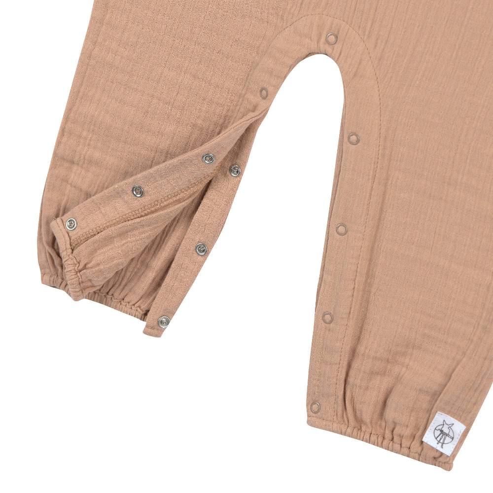 Lässig Musselin Jumpsuit - Bio Baumwolle, Orange Günstig kaufen
