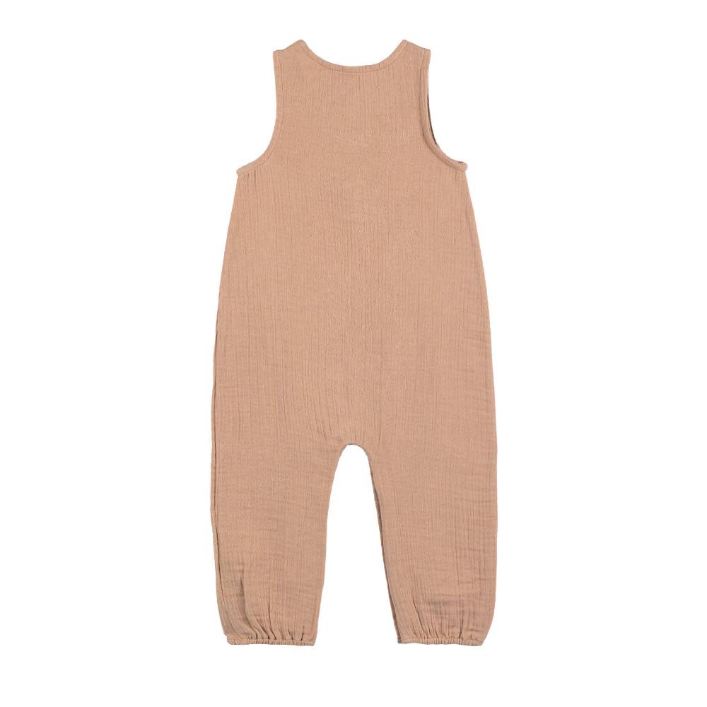 Lässig Musselin Jumpsuit - Bio Baumwolle, Orange Günstig kaufen