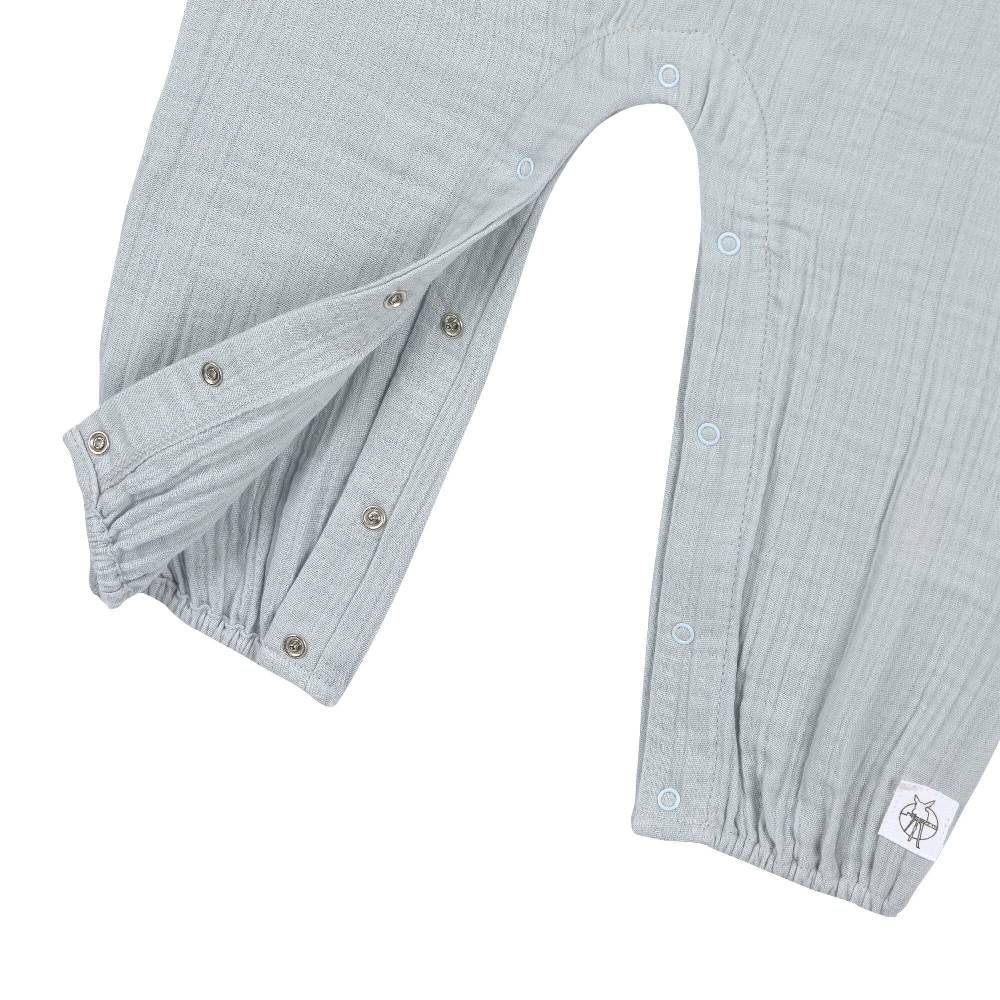Lässig Musselin Jumpsuit - Bio Baumwolle, Blau Online Shopping