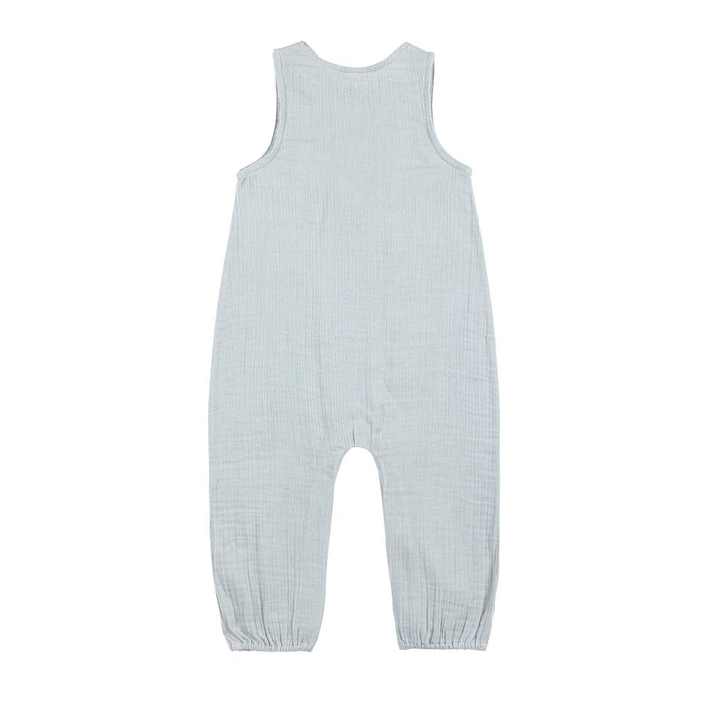 Lässig Musselin Jumpsuit - Bio Baumwolle, Blau Online Shopping