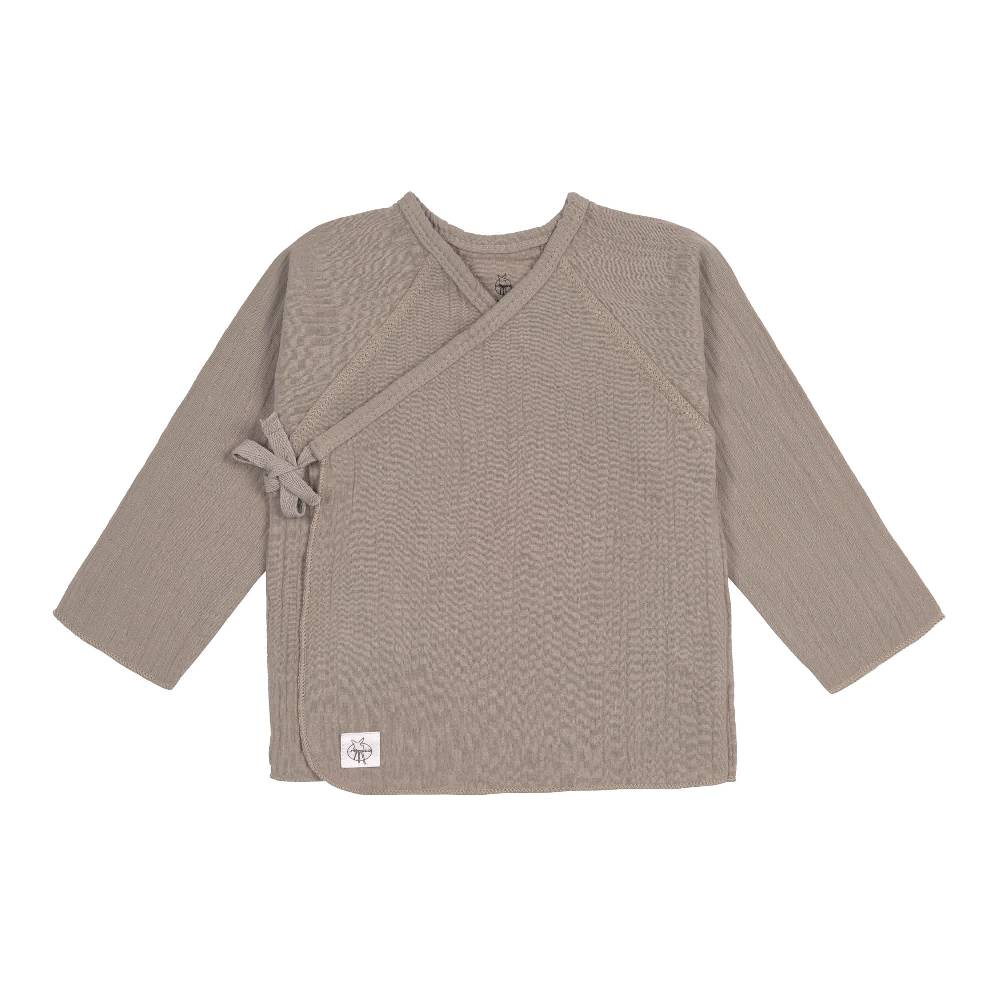 Lässig Baby Wickelshirt - Bio Baumwolle, Taupe, Grau