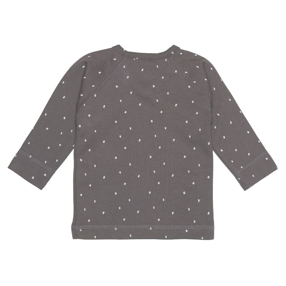 Lässig Baby Wickelshirt - Bio Baumwolle, Spots, Anthrazit Blitzangebot