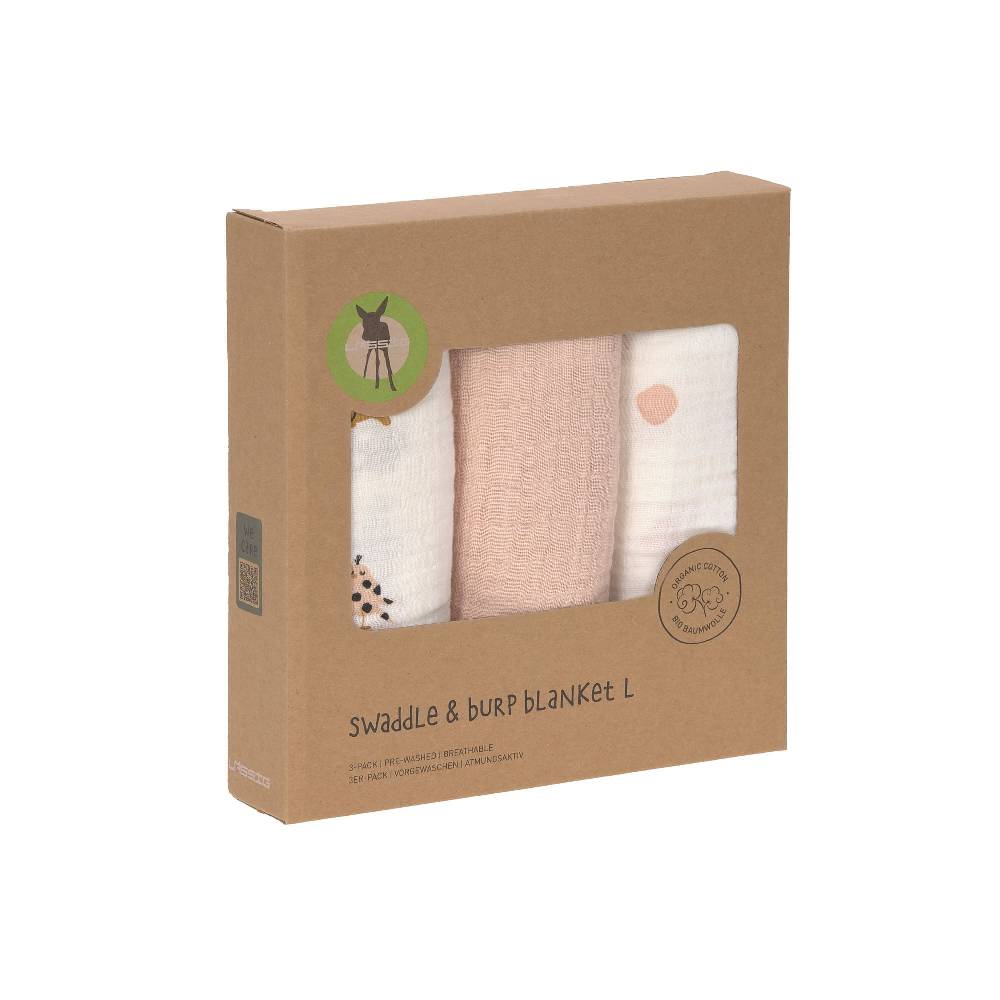 Lässig Mulltücher 3er Set 85 x 85 cm - Little Mateys, Spicy Orange Große Rabatte