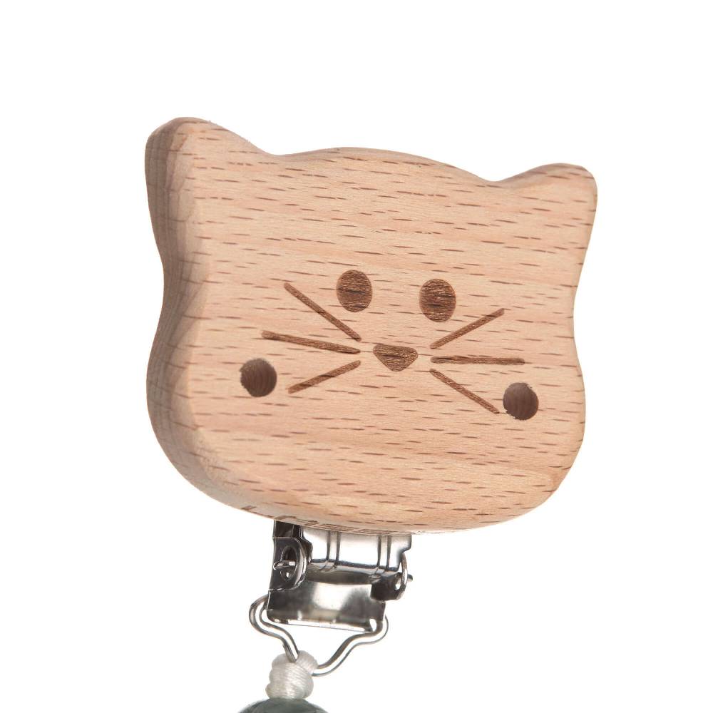 Lässig Schnullerkette - Little Chums, Katze Grau Bestseller