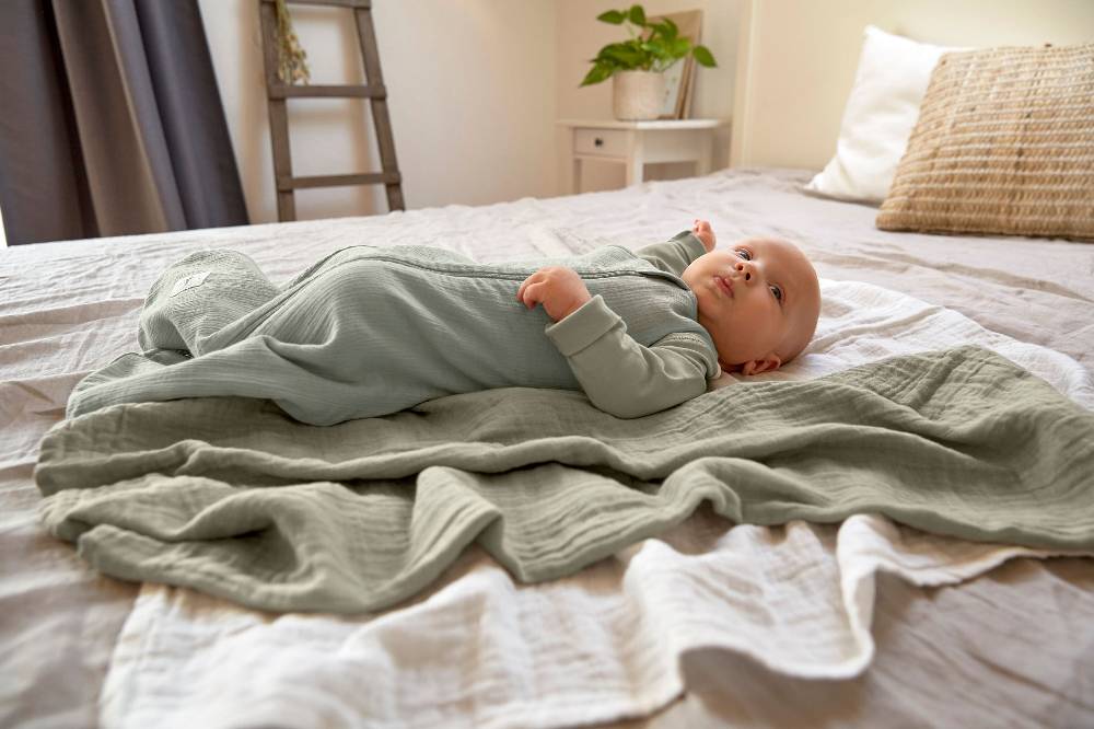 Lässig Baby Sommerschlafsack Tog 1 - Bio Baumwolle, Oliv Kauf eins, bekomm eins gratis