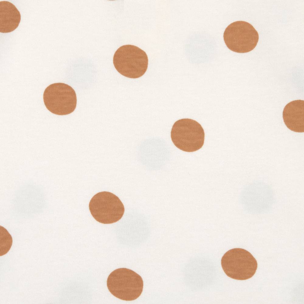 Lässig Baby Schlafanzug mit Füßen - Bio Baumwolle, Big Dots, Weiß Tägliche Deals