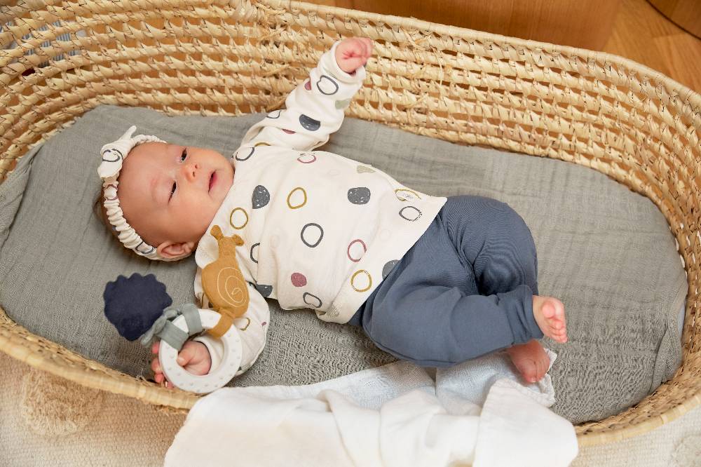 Lässig Baby Body kurzarm - Bio Baumwolle, Kreise, Beige Sonderangebote