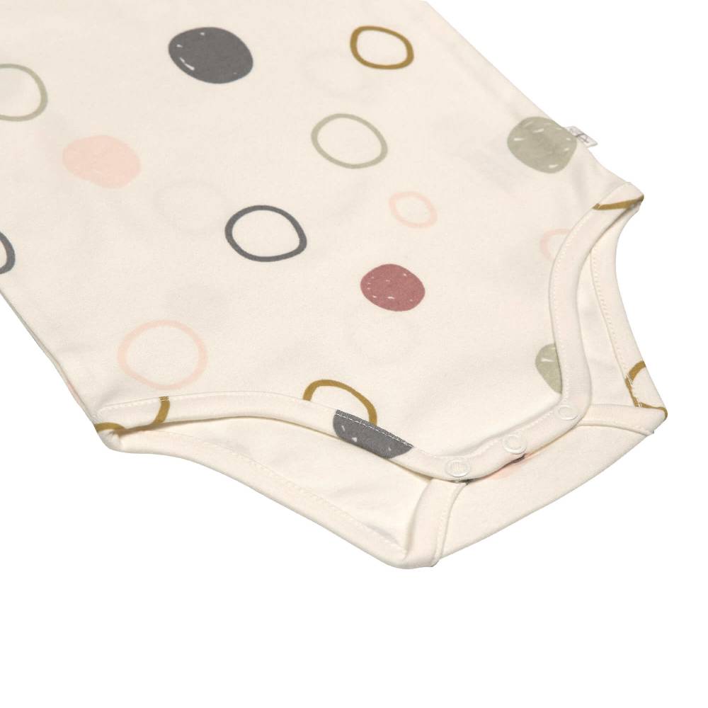 Lässig Baby Body kurzarm - Bio Baumwolle, Kreise, Beige Sonderangebote