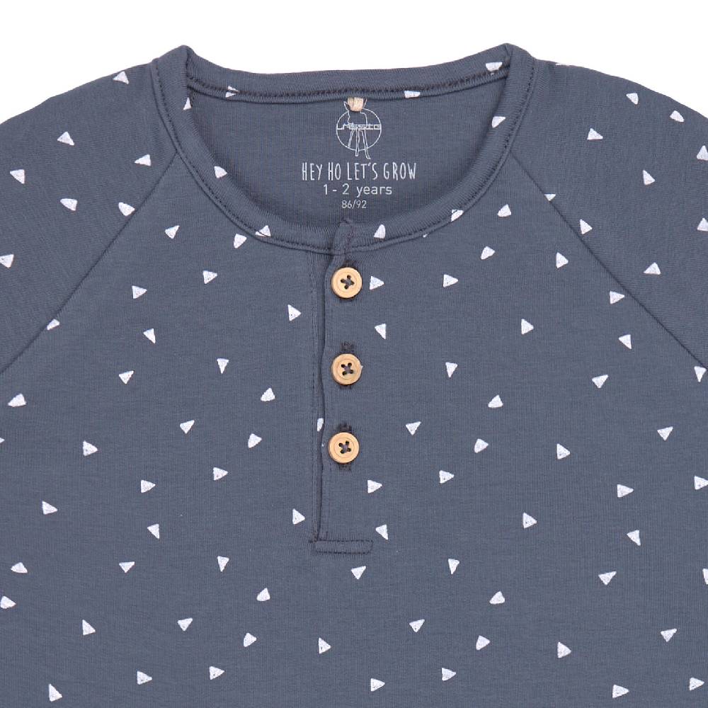 Lässig Strampler, Baby Overall - Bio Baumwolle, Triangle Blau Tiefpreis