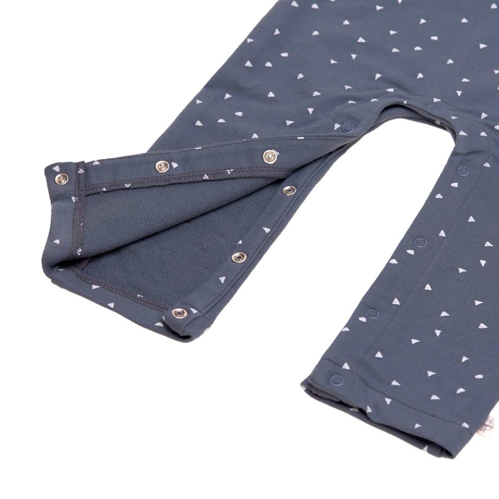 Lässig Strampler, Baby Overall - Bio Baumwolle, Triangle Blau Tiefpreis