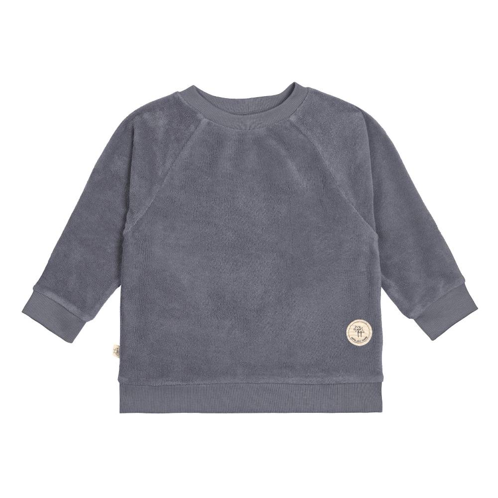 Lässig Frottee Sweater Kinder, Anthrazit