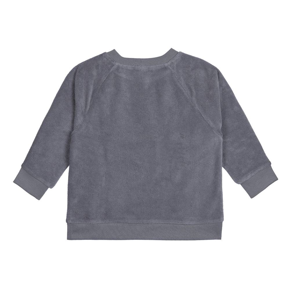 Lässig Frottee Sweater Kinder, Anthrazit Super Sparpreis