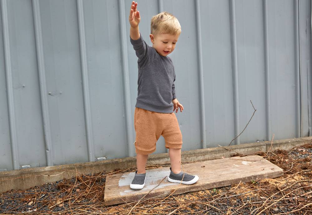 Lässig Frottee Sweater Kinder, Anthrazit Super Sparpreis