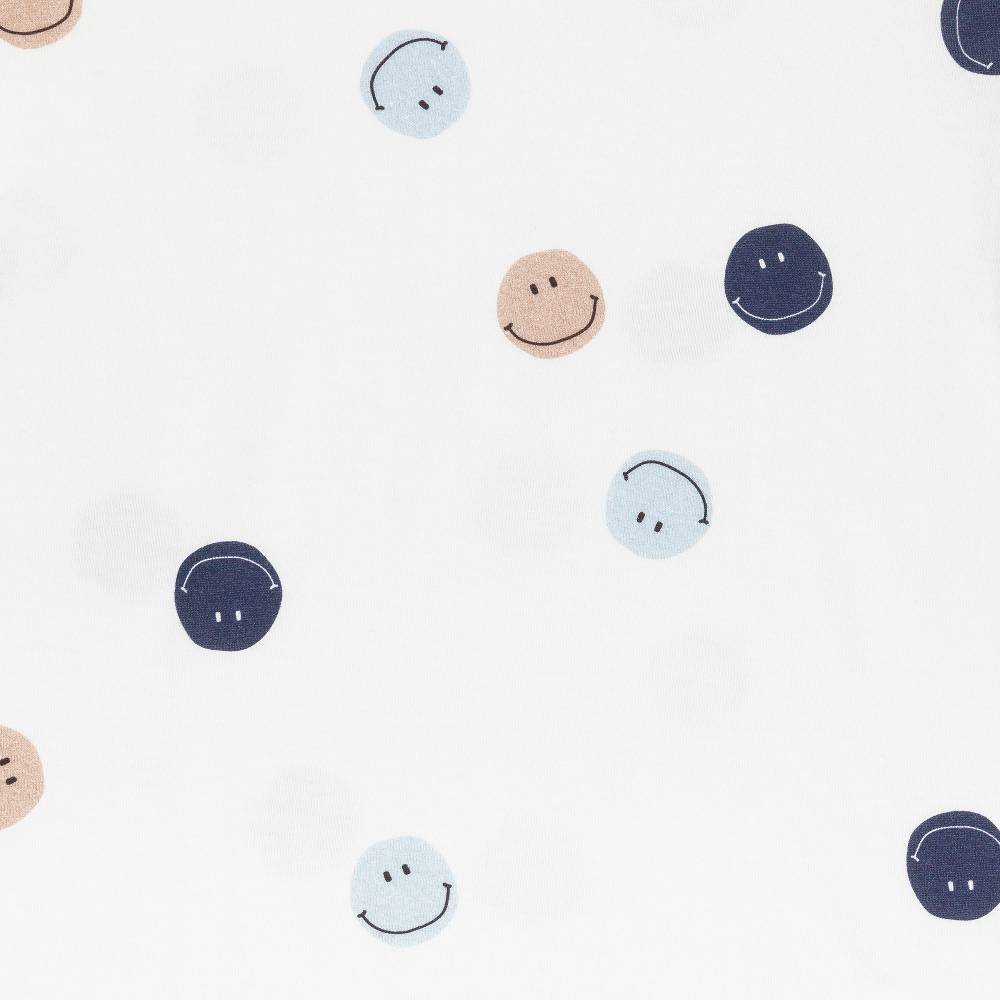 Lässig Baby Schlafoverall - Bio Baumwolle, Smile, Milky Begrenzte Freigabe