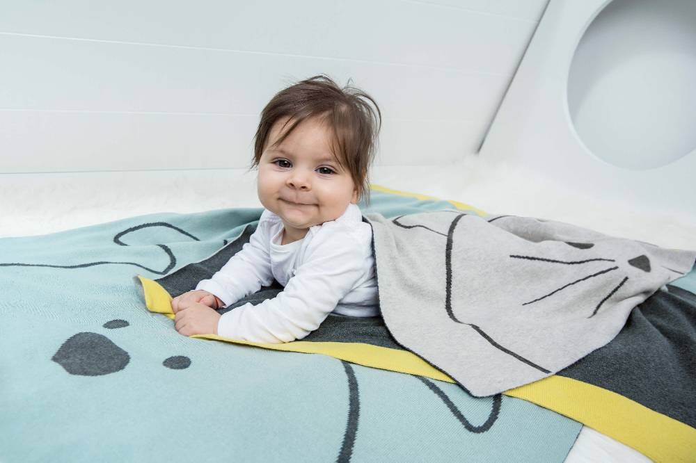 Lässig Babydecke - Bio Baumwolle, Katze Letzte 3 Tage