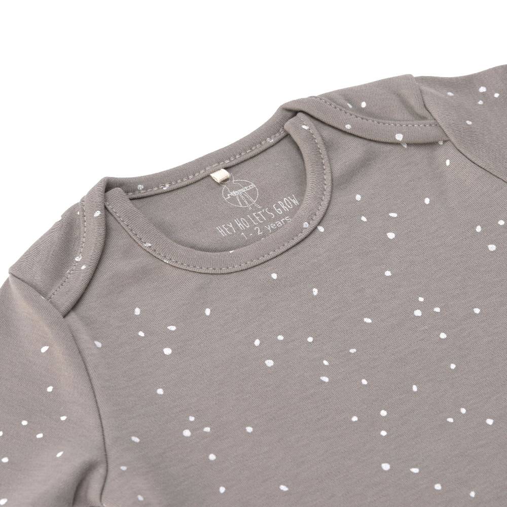 Lässig Baby Body kurzarm - Bio Baumwolle, Punkte, Taupe Nur für heute