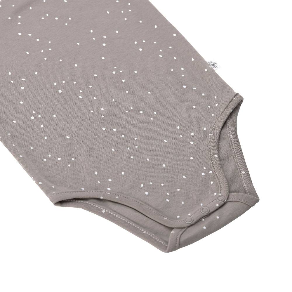 Lässig Baby Body kurzarm - Bio Baumwolle, Punkte, Taupe Nur für heute