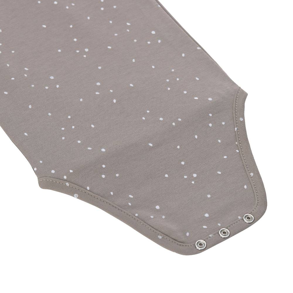 Lässig Baby Body kurzarm - Bio Baumwolle, Punkte, Taupe Nur für heute