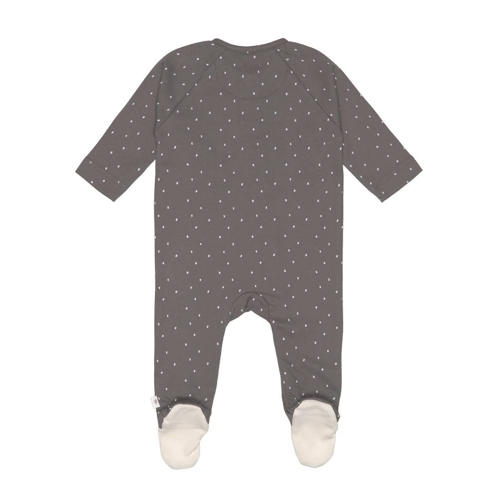 Lässig Baby Schlafanzug mit Füßen - Bio Baumwolle, Spots, Anthrazit Discount Store für neue Produkte