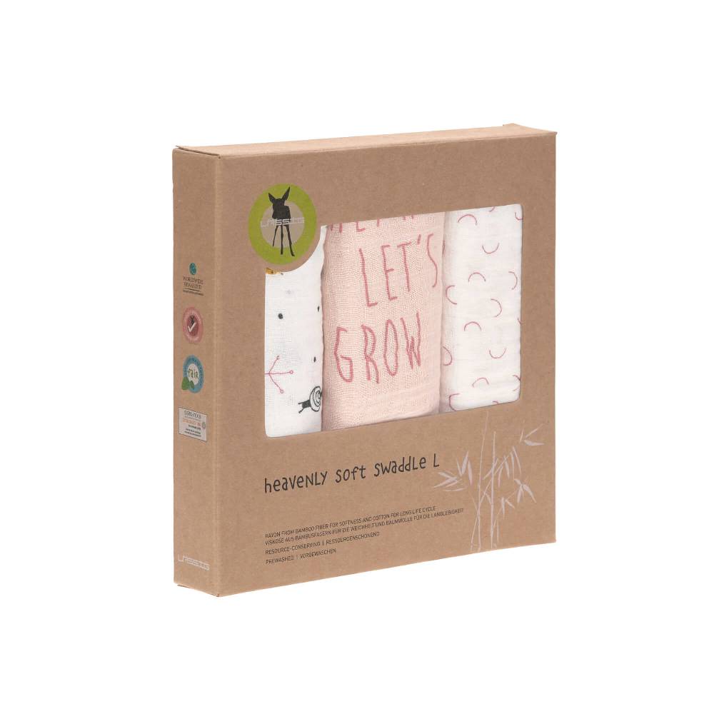 Lässig Mulltücher (3 Stk) - Heavenly Soft Swaddle L, Garden Explorer Schnecke Super Rabatt
