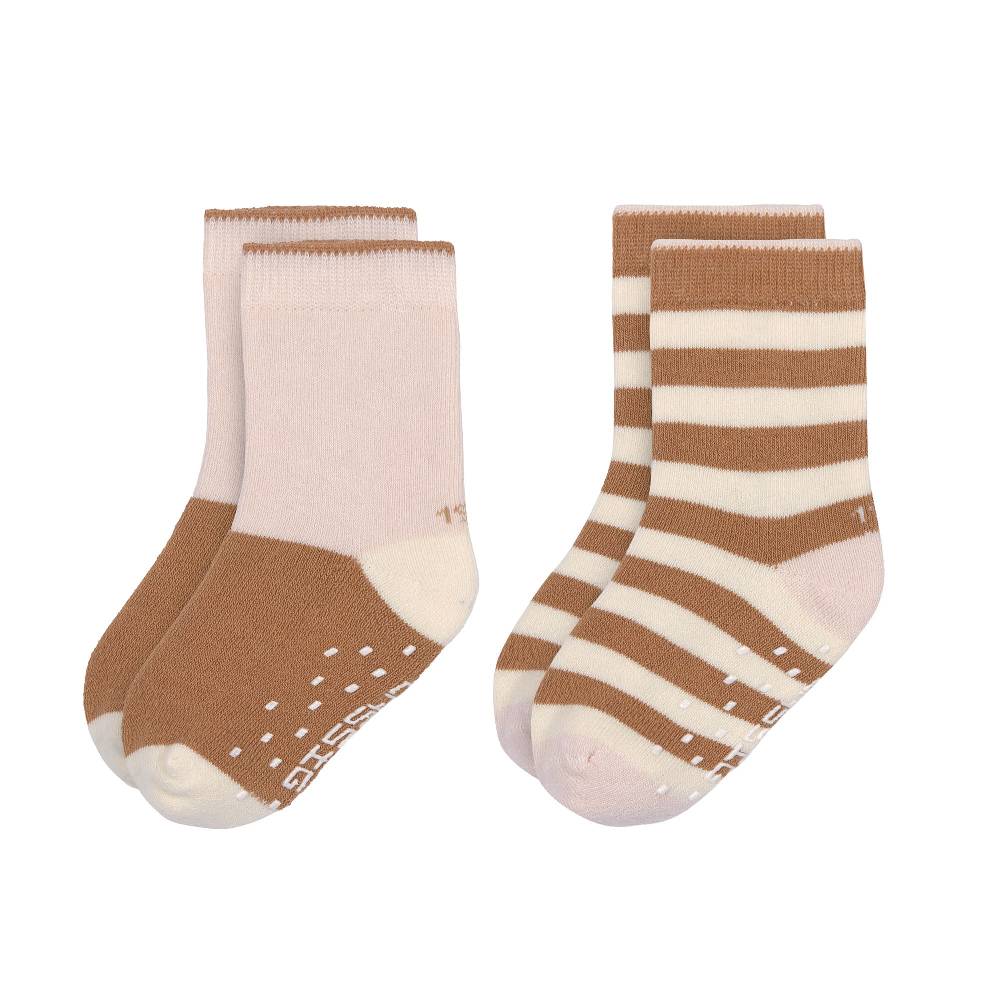 Lässig Kinder Antirutsch-Socken (2er-Set), Rosa Karamell