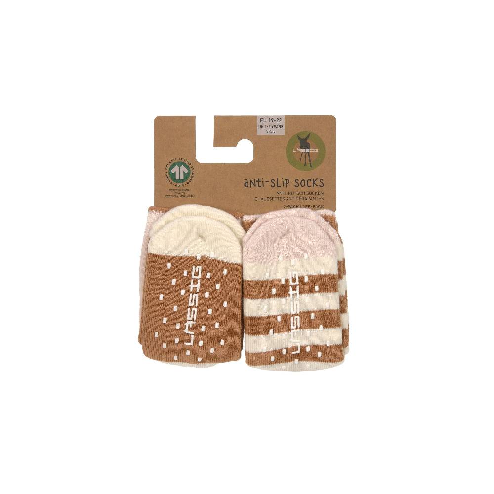 Lässig Kinder Antirutsch-Socken (2er-Set), Rosa Karamell Im Verkauf