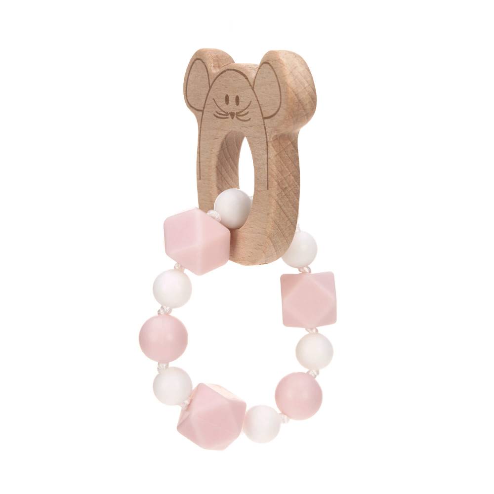 Lässig Greifling mit Beißhilfe - Teether Bracelet, Little Chums Mouse zollfrei