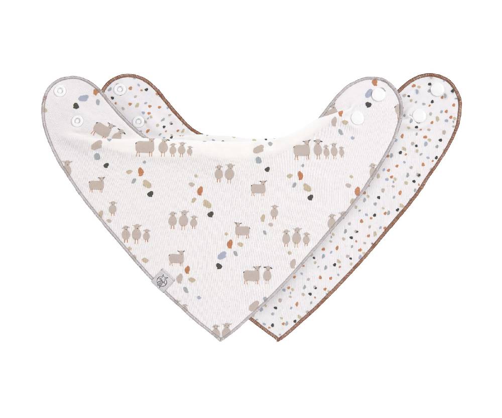 Lässig Dreieckstuch Baby (2 Stk) - Bandana, Tiny Farmer Schaf